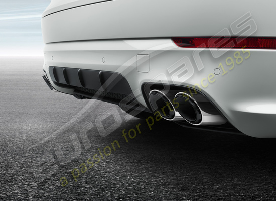 neu porsche sportauspuffanlage (silber) teilenummer 9y0044222b