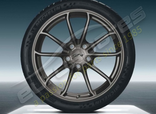 neu porsche 20-inch gt4 felgensatz - in platin (seidenglanz) teilenummer 98104460302