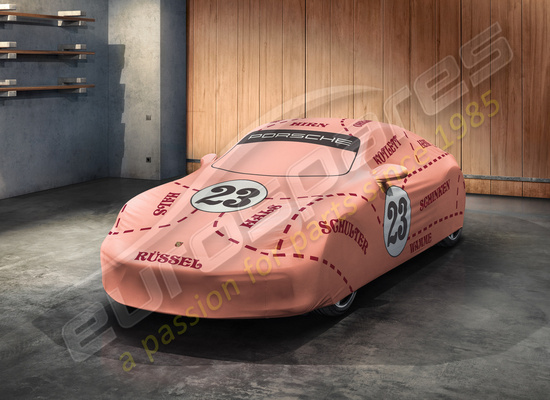 neu porsche autoabdeckung für den innenbereich, design „pink pig“, teilenummer 99204401215
