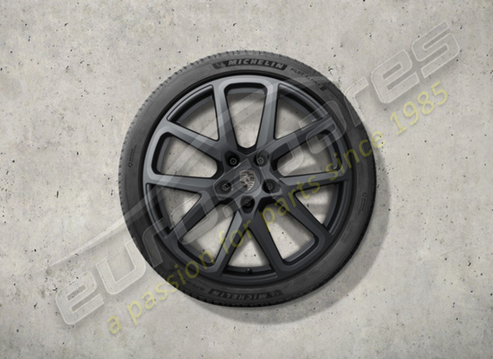 neu porsche 21-inch sport design winterkomplettradsatz - lackiert in schwarz (seidenglanz) teilenummer 976044600g