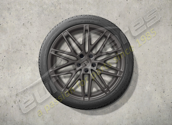 neu porsche 22 zoll rs spyder design winterradsatz - lackiert in turbonite teilenummer 95c044600k