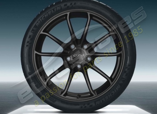 neu porsche 20-inch gt4 felgensatz - in schwarz (seidenglanz) teilenummer 98104460301