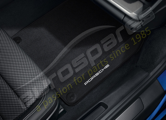 neu porsche carbon-fußmatten mit ledereinfassung teilenummer 992044812
