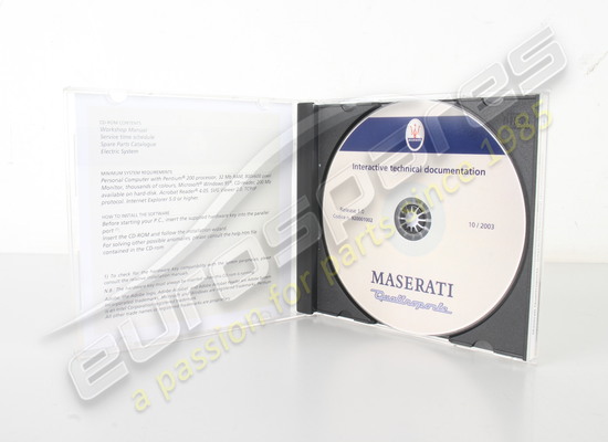 neu (andere) maserati cd workshop qtp. m139 (erf. win95/98 oder xp) teilenummer 920001002