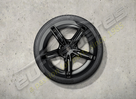 neu porsche 21-inch mission e design winterkomplettradsatz, lackiert in schwarz (hochglanz) teilenummer 9j1073603kb