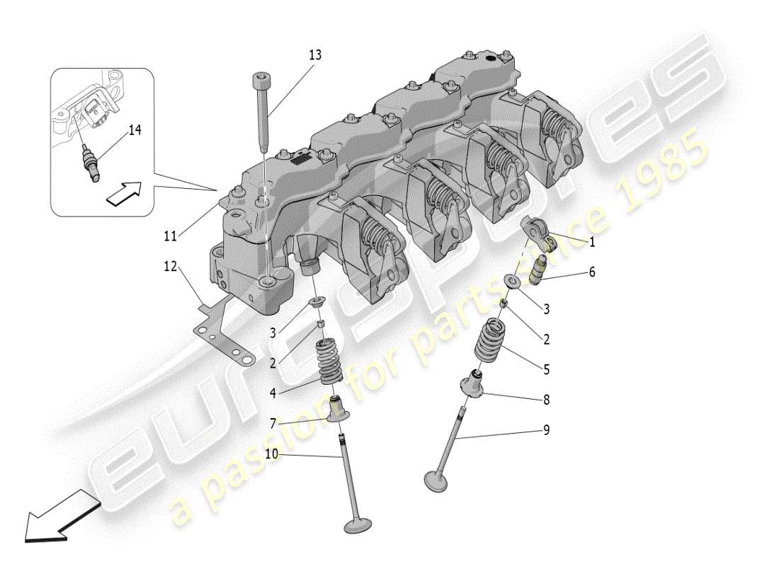 maserati grecale modena (2023) multiair-ventile und -systeme ersatzteildiagramm