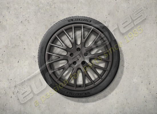 neu porsche 21 zoll winterkomplettradsatz im exclusive design - lackiert in turbonite teilenummer 976044600l