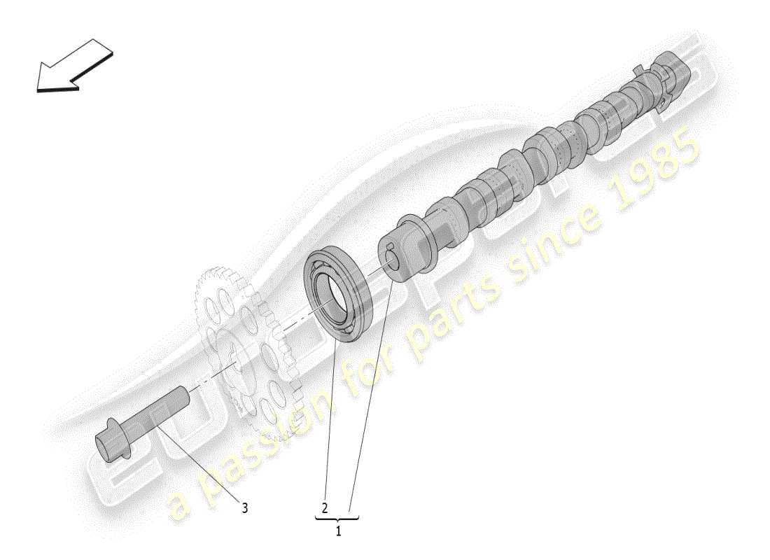 maserati grecale modena (2023) zylinderkopf-nockenwellen teilediagramm