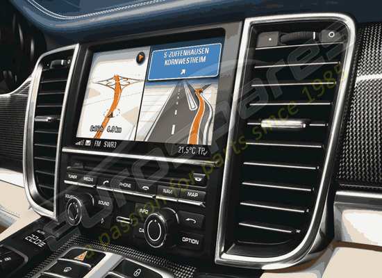 neu porsche communication management (pcm), nav + cd/dvd autochanger teilenummer 97004490190