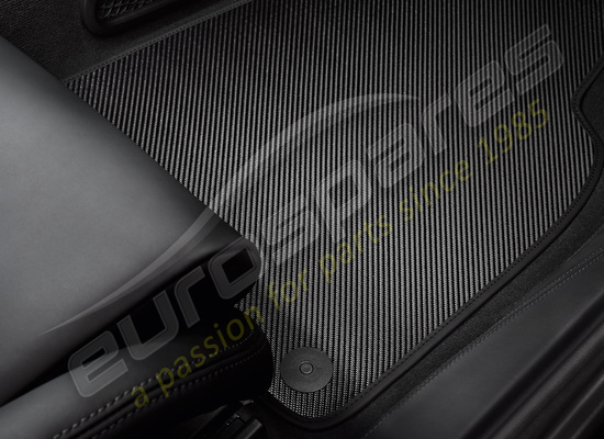 neu porsche carbon-fußmatten mit ledereinfassung (schwarz) teilenummer 98204480001