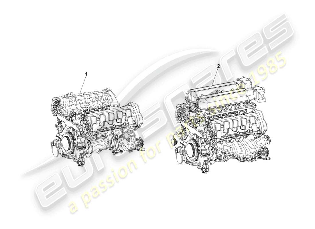 lamborghini gallardo spyder (2006) basismotor teilediagramm