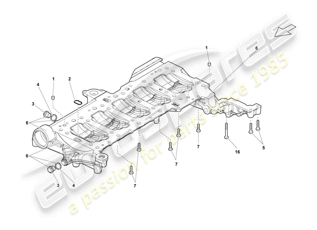lamborghini lp550-2 coupe (2011) motorölwanne - ersatzteildiagramm