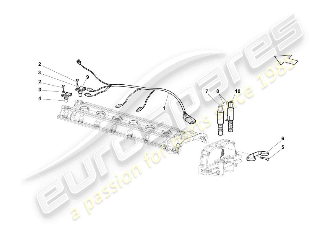 lamborghini lp640 coupe (2007) impulsgeber links ersatzteildiagramm