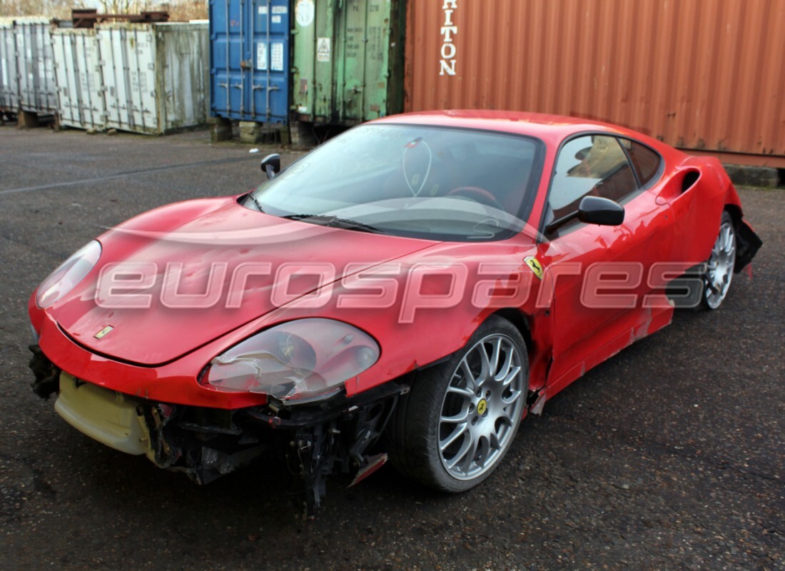 ferrari 360 challenge stradale wird für den abbau bei eurospares vorbereitet