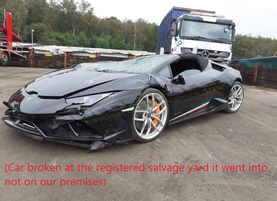 lamborghini performante spyder (2019) wird für den abbau bei eurospares vorbereitet