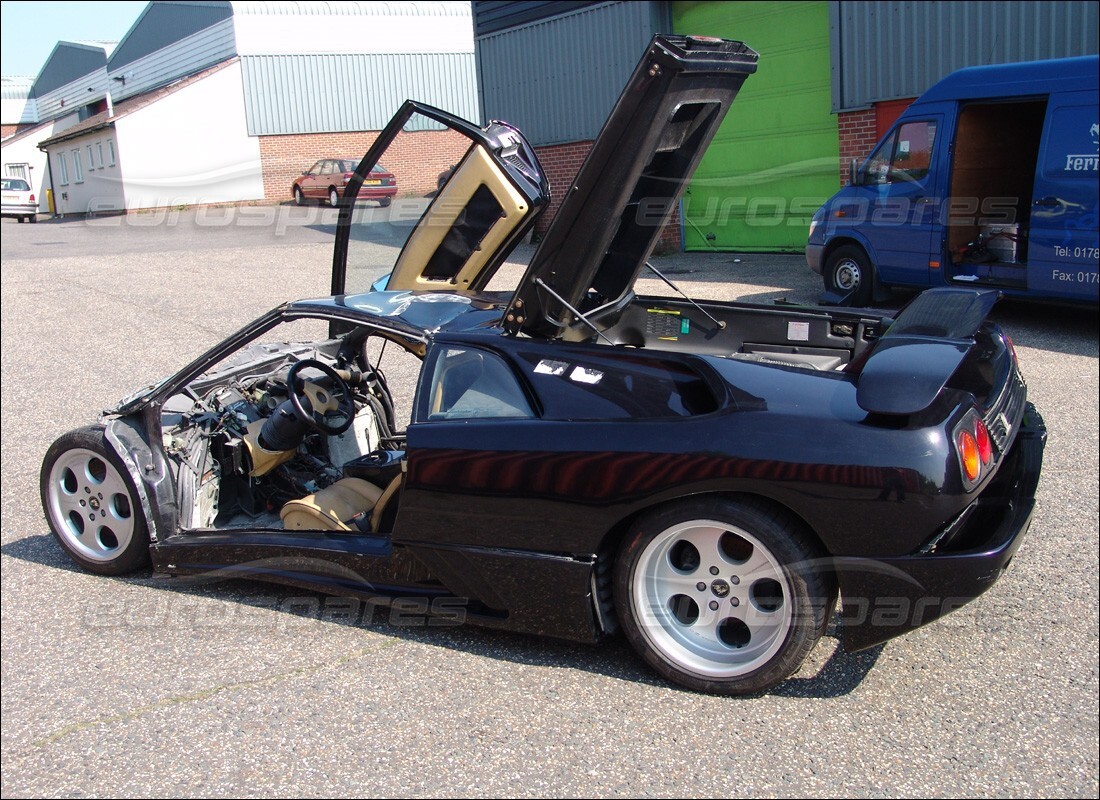 lamborghini diablo se30 (1995) mit 28,485 kilometern, vorbereitet für den abbau #10