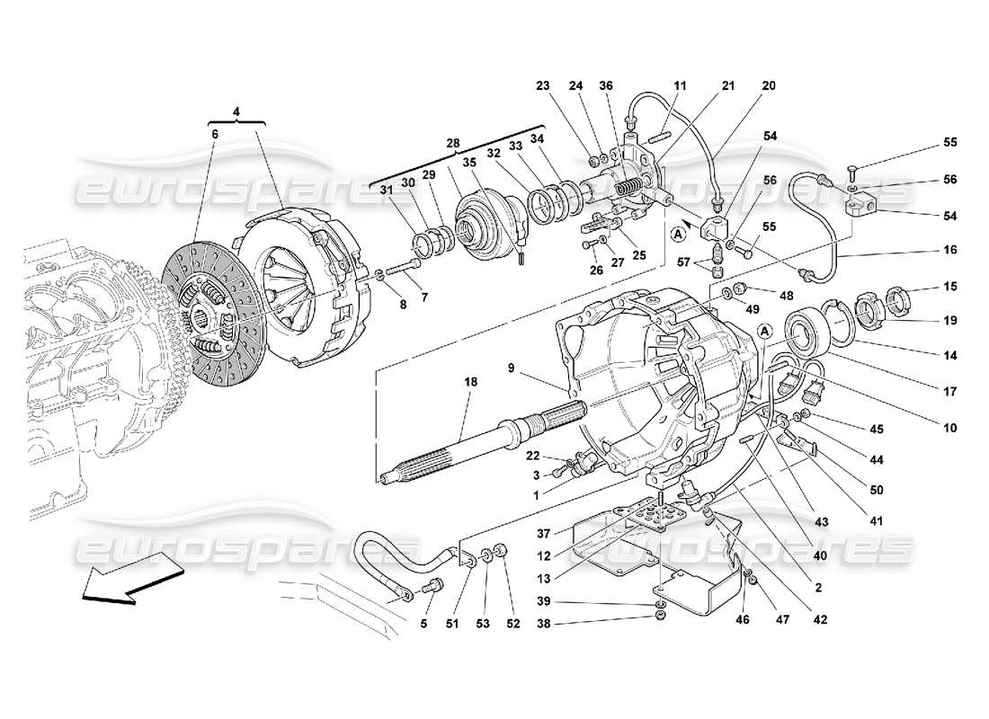 ferrari 550 maranello kupplung - teilediagramm für steuerungen