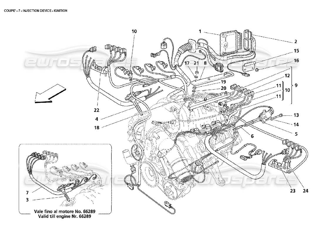 maserati 4200 coupe (2002) einspritzvorrichtung - zündteildiagramm