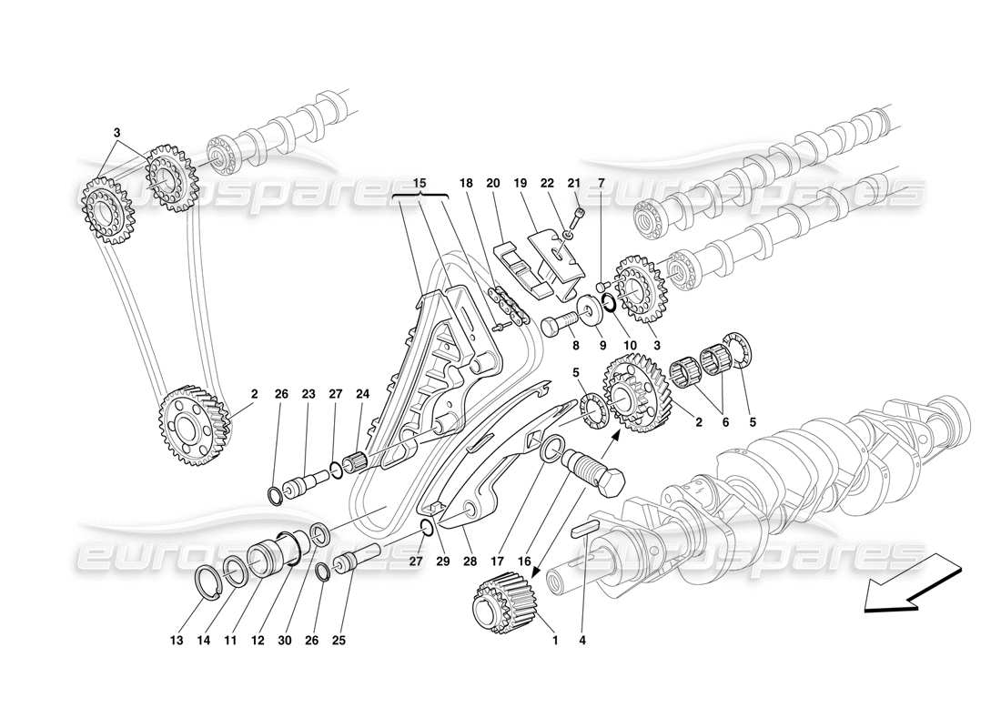 ferrari f50 timing – kontrollen teilediagramm