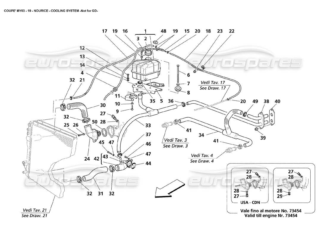 maserati 4200 coupe (2003) nourice - kühlsystem - nicht für gd-teilediagramm