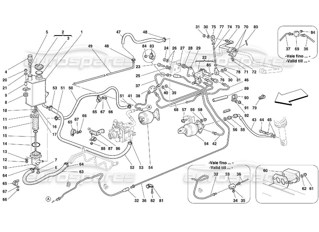 ferrari 456 m gt/m gta selbstnivellierendes federungssystem - gültig für 456m gta-teilediagramm