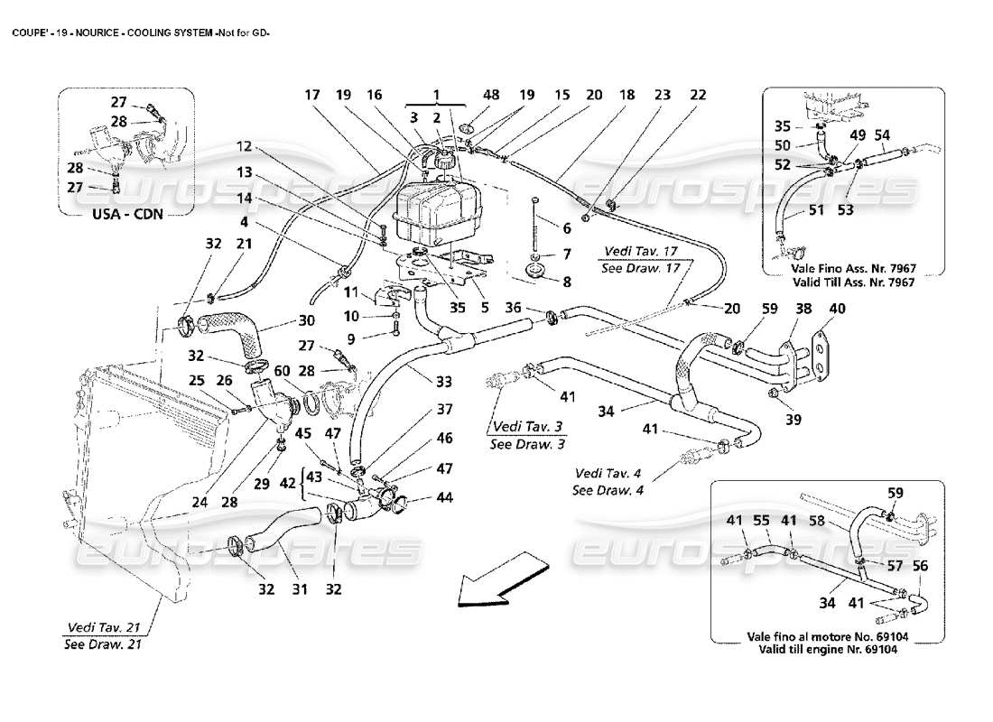 maserati 4200 coupe (2002) nourice - kühlsystem - nicht für gd-teilediagramm