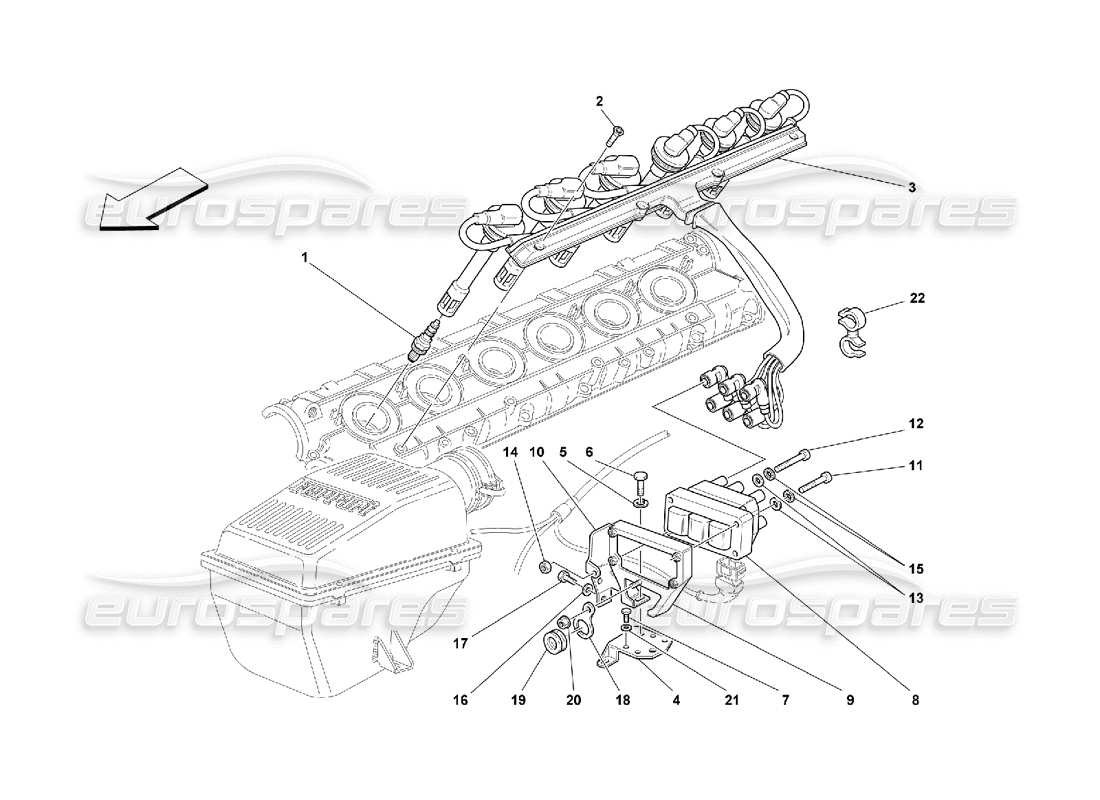 ferrari 550 maranello teilediagramm des zündgeräts
