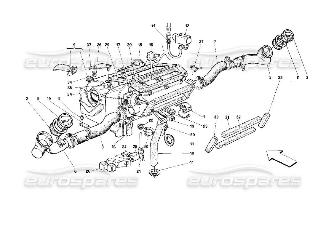 ferrari 512 m klimaanlage teilediagramm