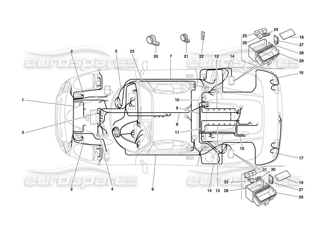 ferrari f50 elektrisches system teilediagramm