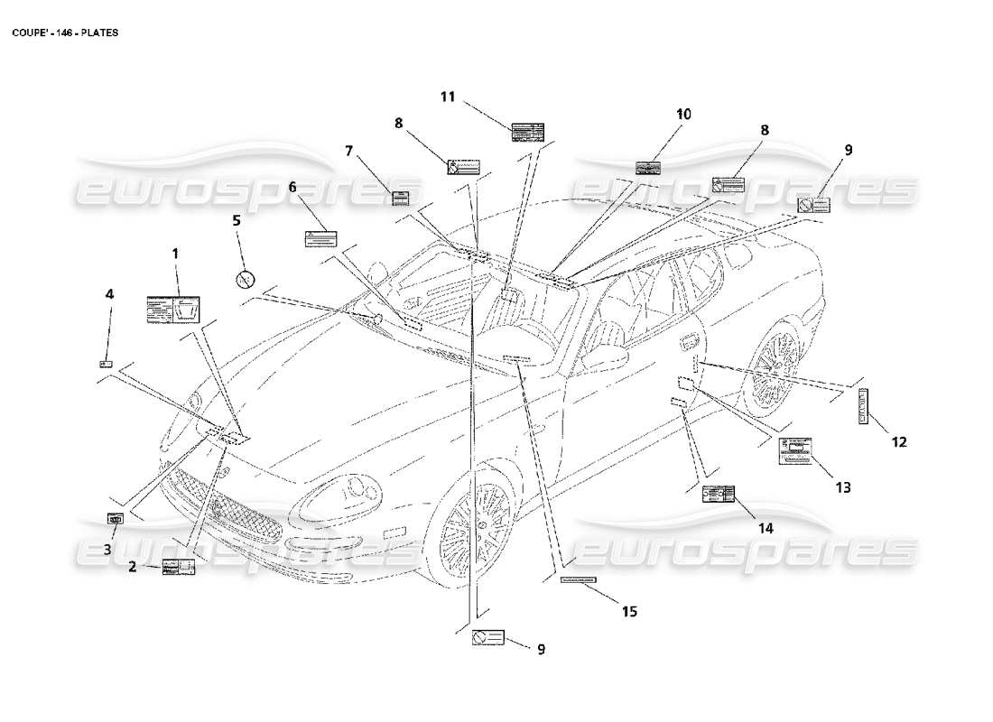 maserati 4200 coupe (2002) platten teilediagramm