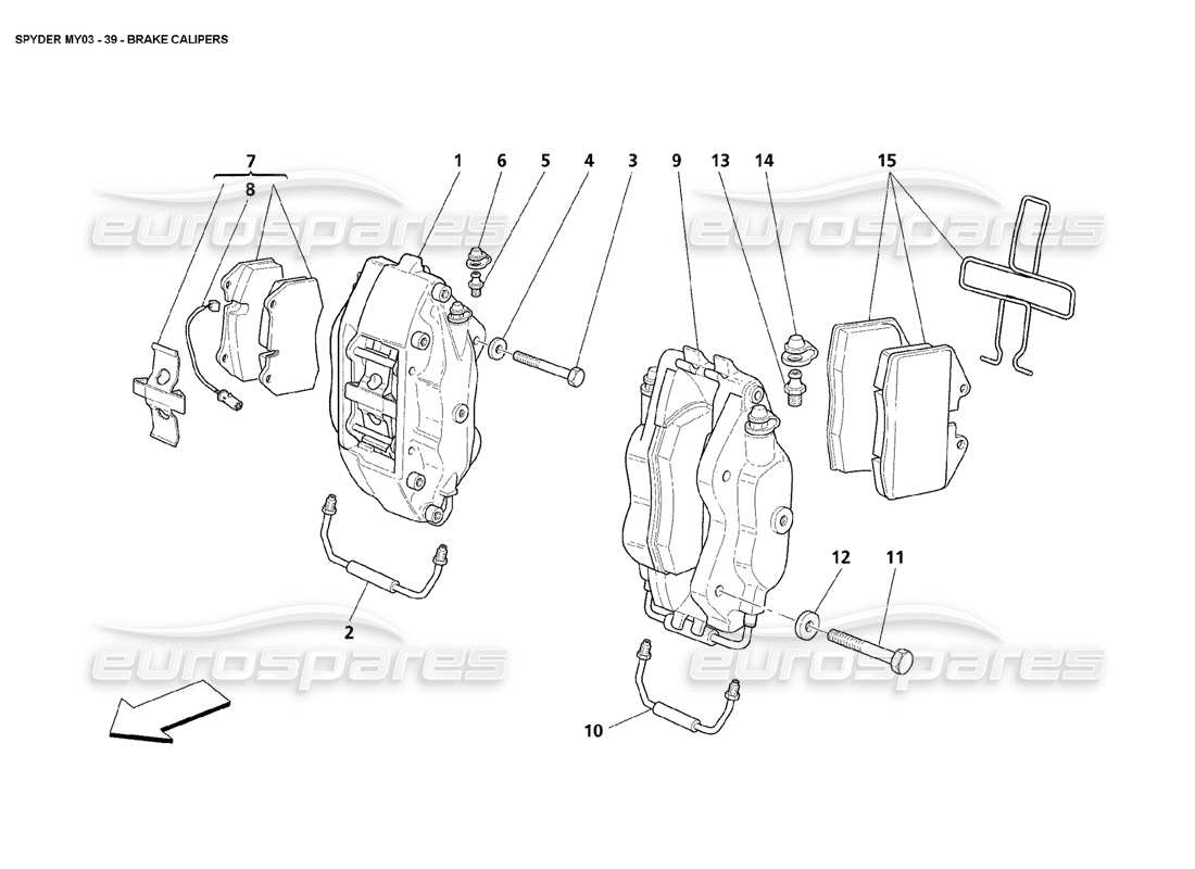 eine teilezeichnung aus dem maserati 4200 spyder (2003) teilekatalog
