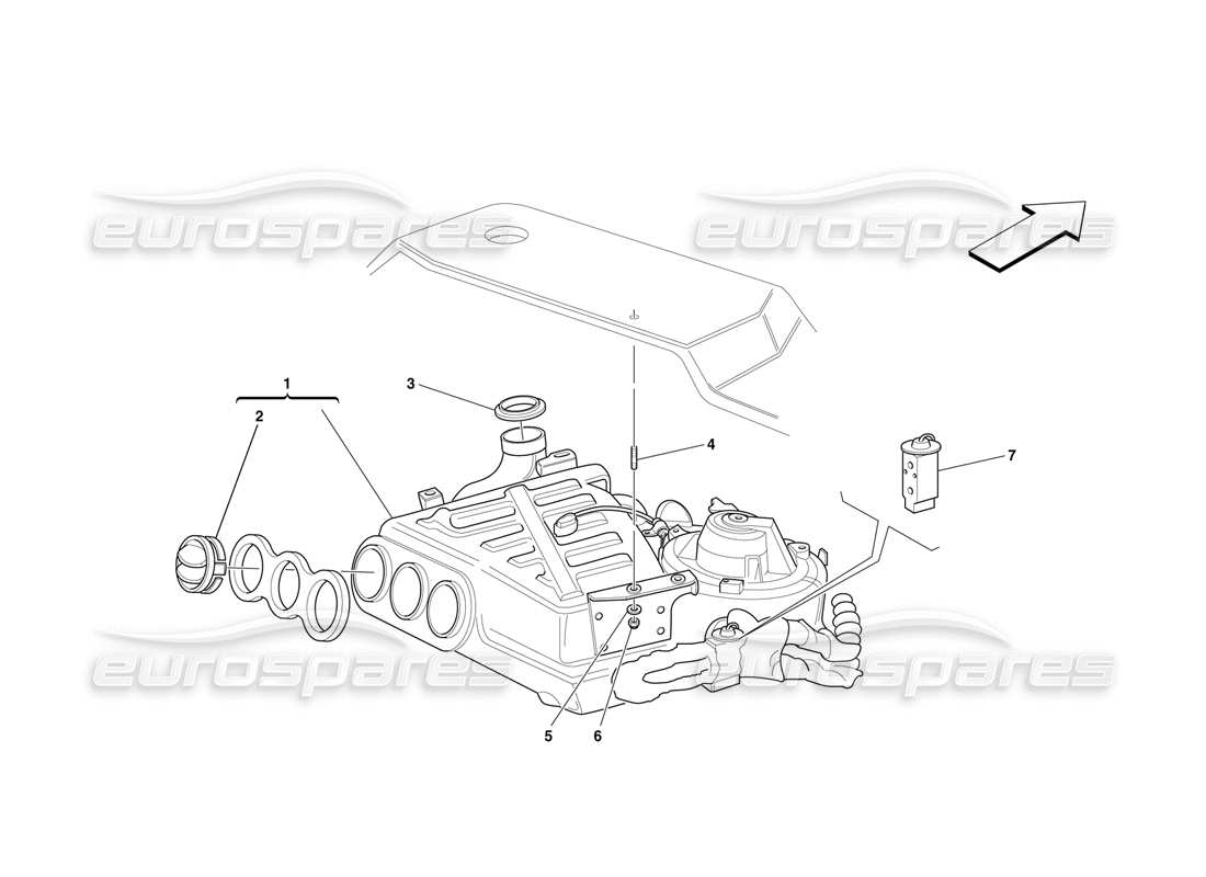 teilediagramm mit der teilenummer 65518600
