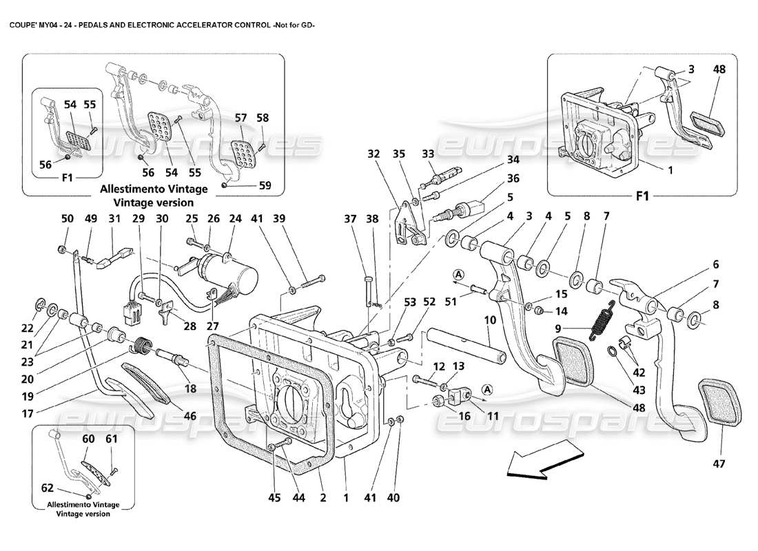 eine Teilezeichnung aus dem Maserati 4200 Coupe (2004) Teilekatalog