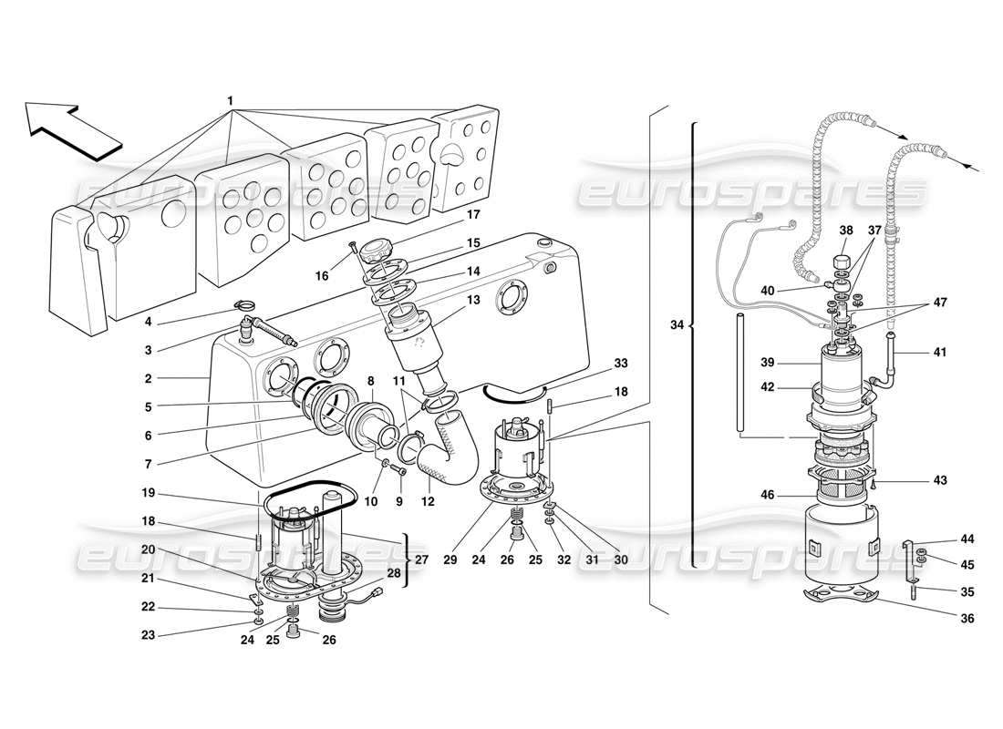 teilediagramm mit der teilenummer 134233