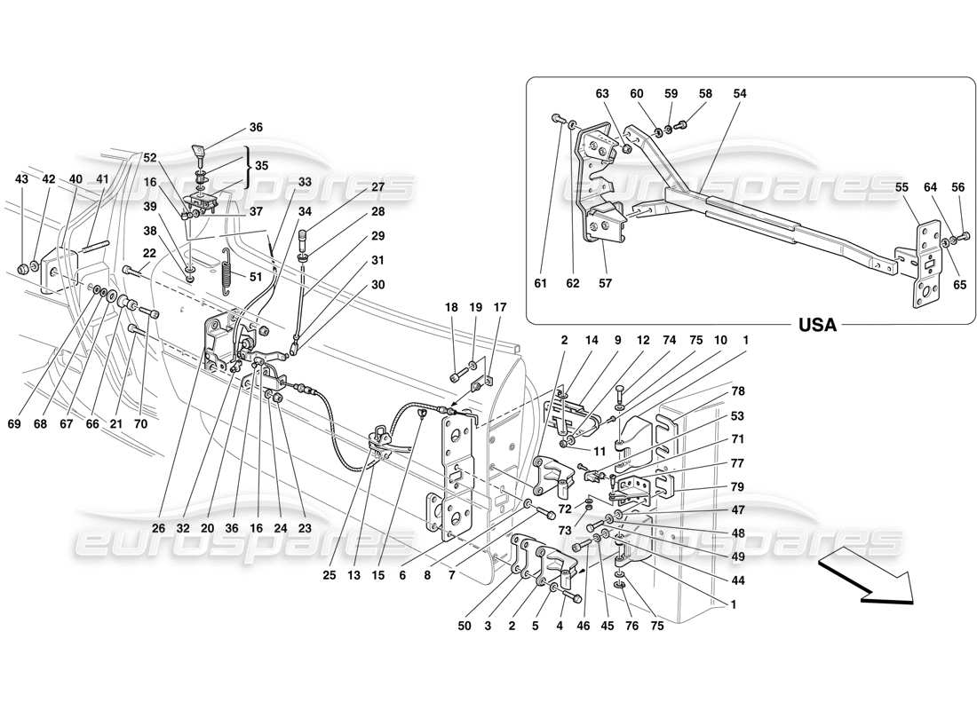 teilediagramm mit der teilenummer 64609700