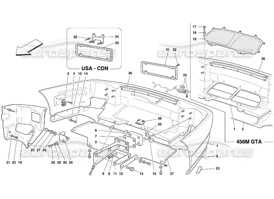 teilediagramm mit der teilenummer 65444610