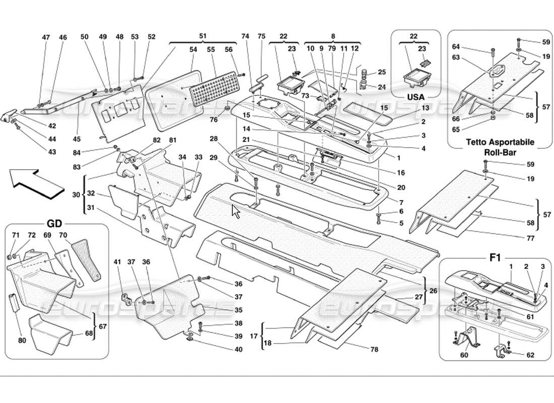 eine teilezeichnung aus dem ferrari 360 modena teilekatalog