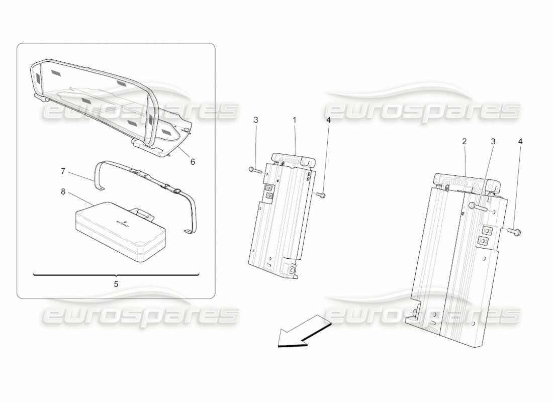 eine teilezeichnung aus dem maserati grancabrio (2010) 4.7 teilekatalog