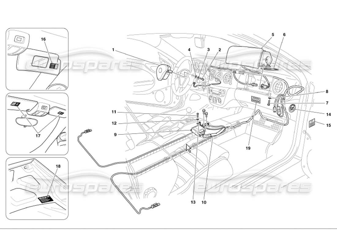 eine teilezeichnung aus dem ferrari 360 modena teilekatalog