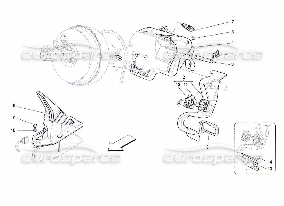 eine teilezeichnung aus dem maserati quattroporte m139 (2005-2013) teilekatalog