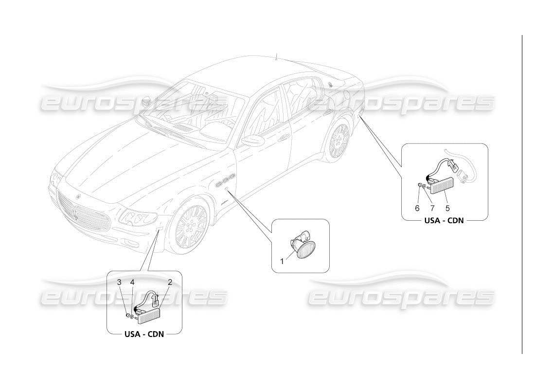 eine teilezeichnung aus dem maserati qtp. (2007) 4.2 auto teilekatalog