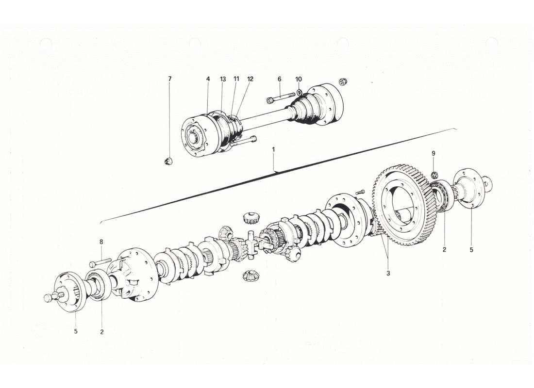 ein Teilediagramm aus dem Ferrari 208 GTB GTS-Teilekatalog