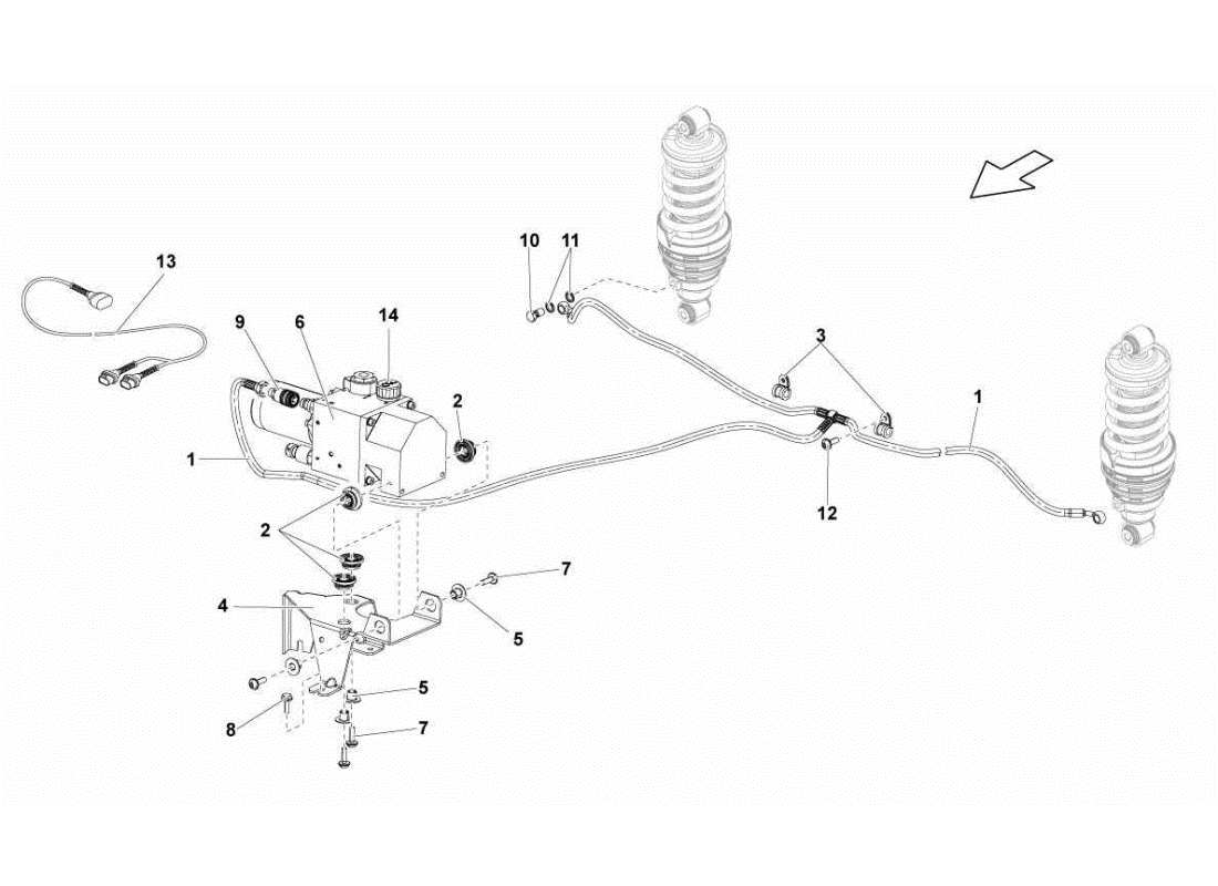 ein Teilediagramm aus dem Lamborghini Gallardo STS II SC Teilekatalog