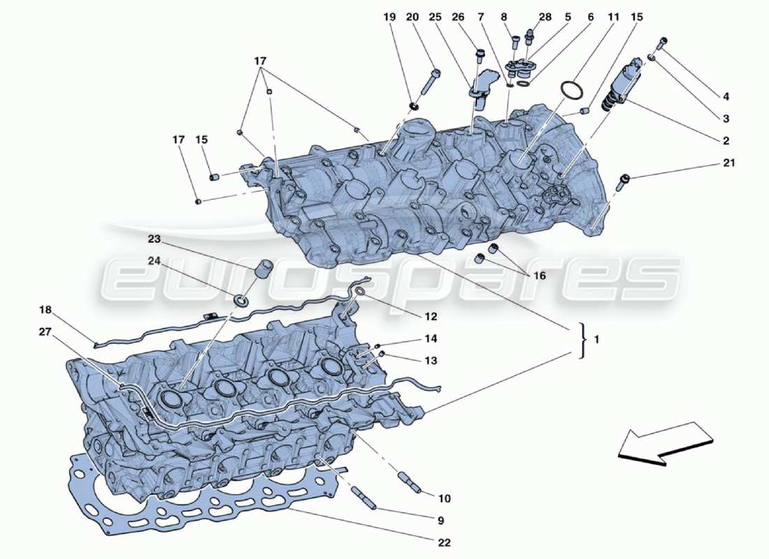 ein teilediagramm aus dem teilekatalog ferrari 488