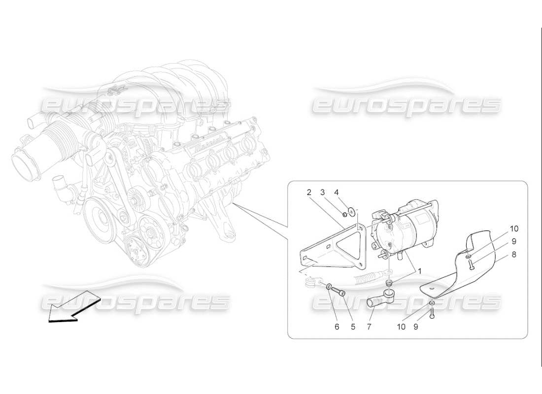 eine teilezeichnung aus dem maserati qtp. (2007) 4.2 f1 teilekatalog