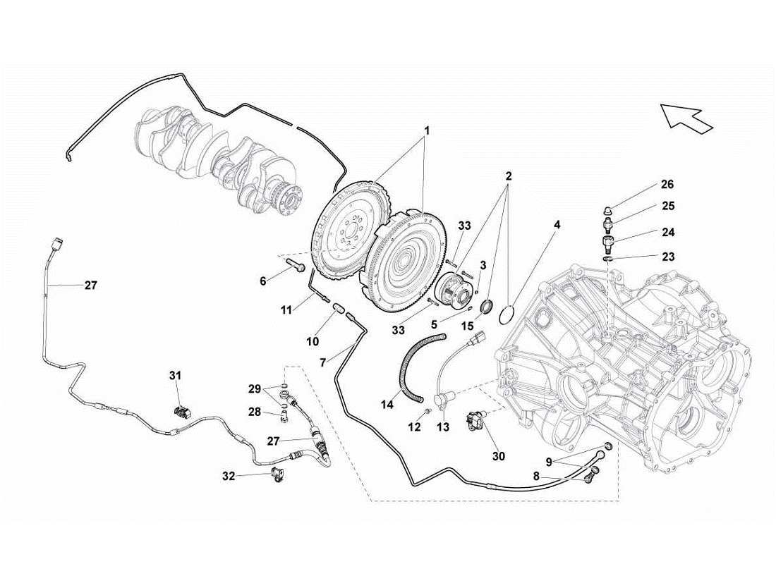 ein Teilediagramm aus dem Lamborghini Gallardo LP570-4s Perform-Teilekatalog