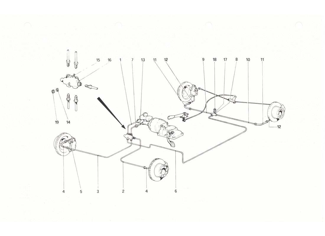 ein teilediagramm aus dem teilekatalog ferrari 208