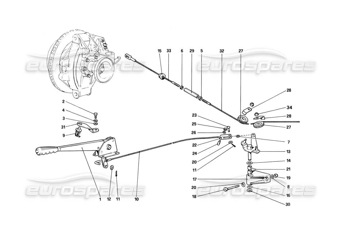 eine teilezeichnung aus dem ferrari 308 (1981) gtbi/gtsi teilekatalog