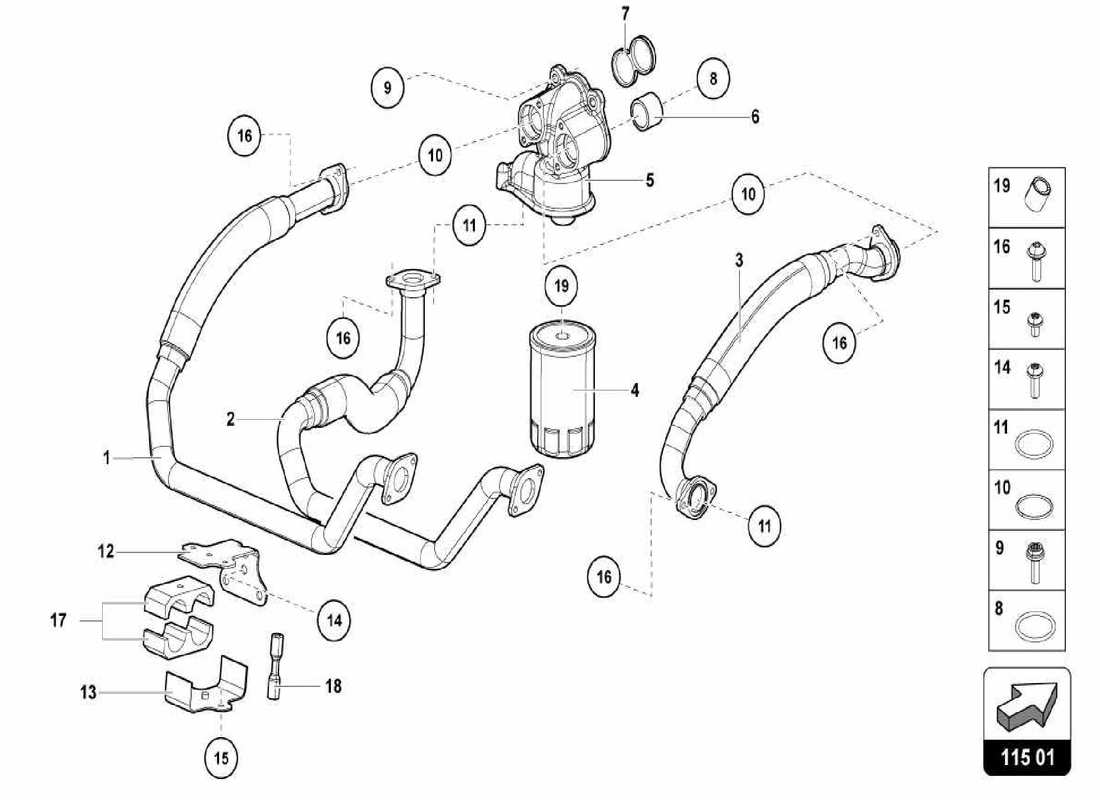 ein teilediagramm aus dem teilekatalog lamborghini centenario