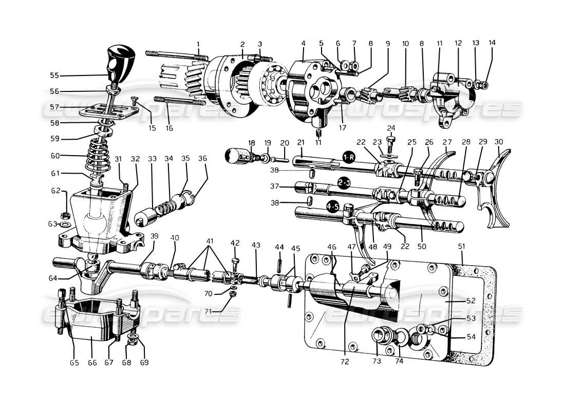 eine teilezeichnung aus dem ferrari 275 gtb/gts 2 cam teilekatalog